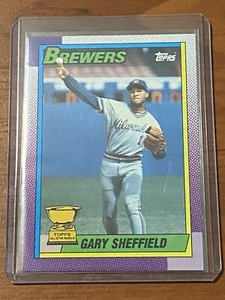1990 Topps - #718 Gary Sheffield Milwaukee Brewers - Picture 1 of 2