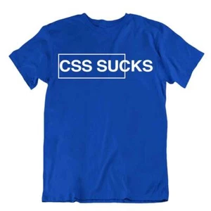 T-SHIRT CSS SUCKS PROGRAMMIERER T-SHIRT Computersprache Rahmen Shirt - Bild 1 von 8