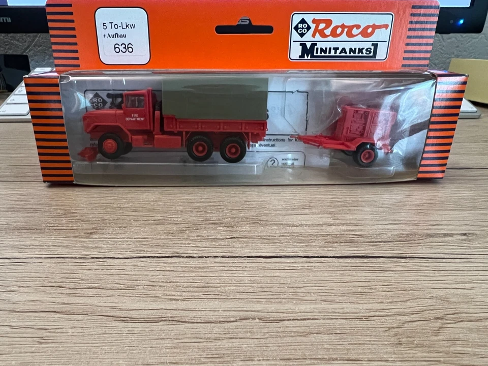 Roco Minitanks 636 5 To-Lkw Con Sovrastruttura 1:87 Scala H0 IN Ovp Mai Usata - Immagine 1 di 1