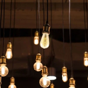 5W ST64 FILAMENT BULB 2200K AMBER GLASS DIMMABLE- SKU7416 - Picture 1 of 4