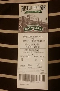 BRYCE HARPER #6 MLB KARRIERE HR HOME RUN SAISONKARTE STUB-NATIONALS 6.8.12 - Bild 1 von 3