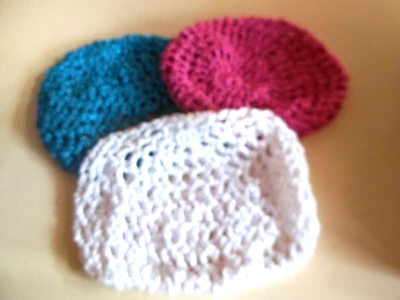 Rayon Knit Set of 3 Woman s Hair Snoods Nets - Image 1 of 2