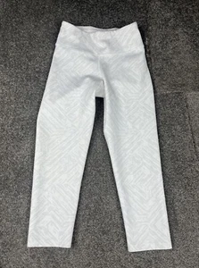 Rockwear Leggings Womens Size 6 White High Waisted 7/8 Yoga Tight Gym Ladies - Foto 1 di 13