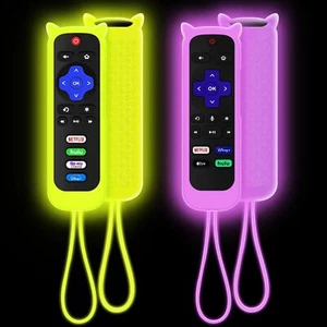 2 Pack Case for Roku Remote, Cover for Hisense/TCL Roku TV Steaming, Silicone - Picture 1 of 7