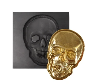 Large Skull 3D Graphite Ingot Mold for Precious Metal Casting Melting - Picture 1 of 3