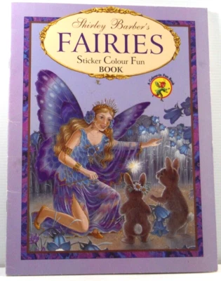 Fairies by Shirley Barber Sticker Colour Fun Book vintage children's colouring - Image 1 of 4