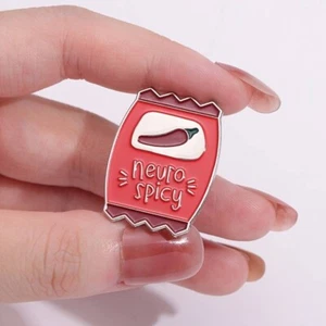 Neurospicy Enamel Pin Fun Badge Small Gift Idea Neurodivergent Sauce - Picture 1 of 3