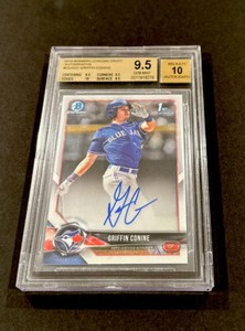 2018 BOWMAN CHROME DRAFT GRIFFIN CONINE CHROME AUTO RC! GEM MINT BGS 9.5 AUTO 10
