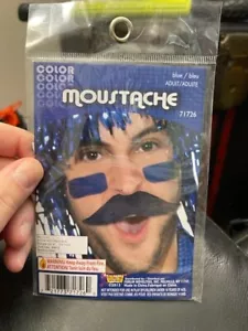 Blue Moustache Adult Size Costume Accessory Forum New!!! - Picture 1 of 2