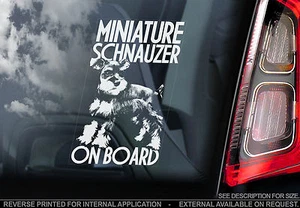 Miniatur Schnauzer - Auto Fensteraufkleber - Zwergschnauzer Zwerg Hundeschild - TYP1 - Bild 1 von 1