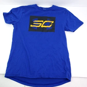 Under Armour UA HeatGear Youth Boys Sz M Blue Short Sleeve Crew Graphic T-Shirt - Picture 1 of 6