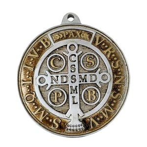 Saint Benedict Medal – San Benito Medallion In Silver | Catholic Church P - Picture 1 of 1