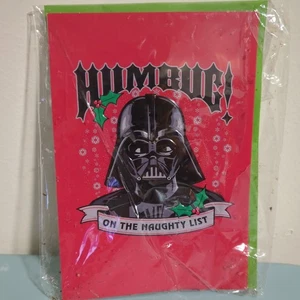 Star Wars Darth Vader Weihnachtskarten 4 Stück + grüner Umschlag gebraucht  - Bild 1 von 4