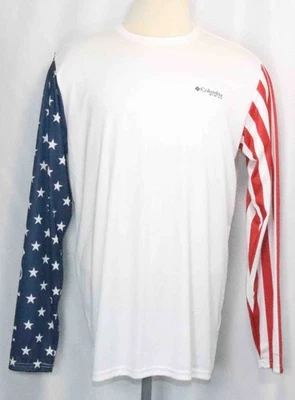 Columbia Terminal Tackle PFG Red White Blue L/S Shirt Mens Size Large - Image 1 of 4