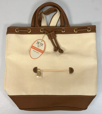 Vintage Christian Dior Travel Bag Dune Perfume Canvas Tote Single Sling Tags - Image 1 of 4