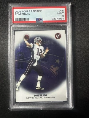 Topps Pristine #15 2002 Tom Brady PSA 9 como nuevo New England Patriots Foto 1 de 2