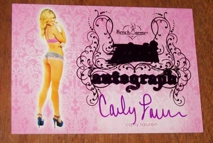 2015 Pink Archive Carly Lauren Purple Foil Autographed Bench Warmer Card - Picture 1 of 2