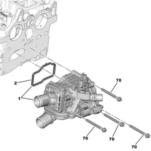 Engine Coolant Thermostat Replacement Parts Easy Installation High Compatibility - Picture 1 of 7