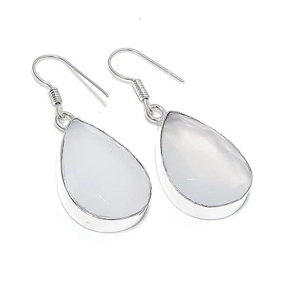 Handgefertigte Kyanit-Birnenform Edelstein Ohrhänger Schmuck Ohrringe 1,9 Zol... - Bild 1 von 4