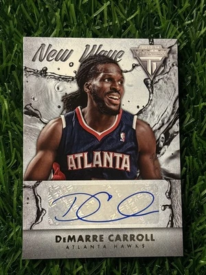 2013-14 Panini Titanium DeMarre Carroll Auto New Wave #61 Atlanta Hawks Missouri - Image 1 of 2