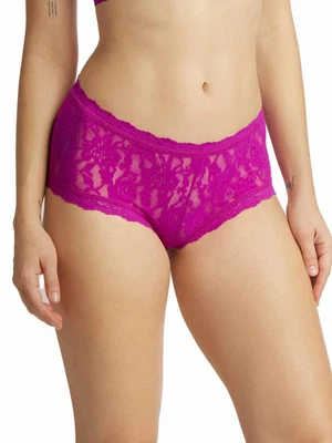 Pantalón corto Hanky Panky Signature de encaje para mujer mediano condesa rosa elástico TLW472 Foto 1 de 4