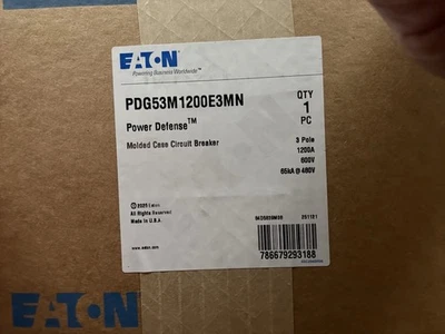 NUEVO DISYUNTOR CHEATON PDF53M1200E3MN 3 POLOS 1200 AMP 600V PDG53M1200E3MN Foto 1 de 4