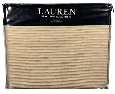 Ralph Lauren Spencer Matelassé King Coverlet Cotton Bedding CLA Tan - Image 1 of 4