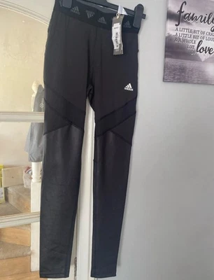 Ladies adidas glam bare shine mesh panel leggings size small,  BNWTS - Image 1 of 4