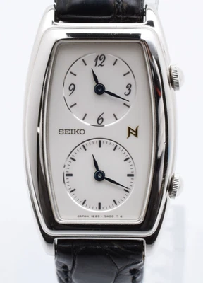 Vintage [Exc+5] Seiko Noie 1E20-3A00 White Tank 21mm Quartz Women's Watch Japan - Image 1 of 4