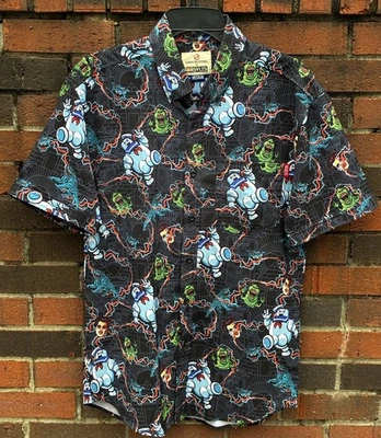 RSVLTS Ghostbusters Button Up Short Sleeve Shirt Size M Men’s Marshmallow Man - Image 1 of 4