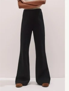 ME+EM Tailored Ponte Kick Flare Leg Short Black Trouser Pant High Rise Gr. 12 - Bild 1 von 8