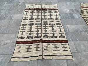 4x8 ft Antique African Fulani Blanket Hand Made Wedding Blanket Tents Mali Decor - Picture 1 of 11