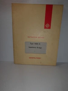 General Radio Type 108-A Impedance Bridge Instruction Manual - Picture 1 of 4