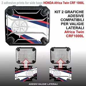 Kit 2 adesivi valigie HONDA Africa Twin CRF1000L protezioni adesive crf 1000 M1 - Foto 1 di 6