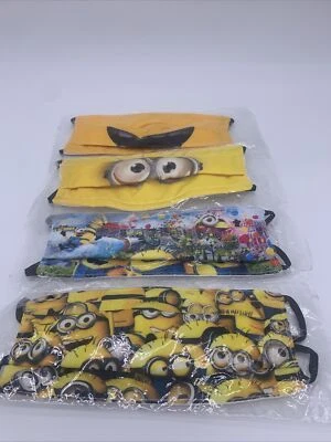 4Pack Minions Face Mask For Kids Or Toddlers Funny Face Mask - Image 1 of 4