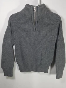 Boys Children's Place Sz XS 4 Zip up Classic pullover Gray Sweater  - Picture 1 of 5