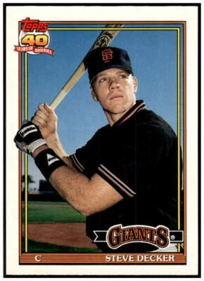 1991 Topps Traded #29T Steve Decker Near mint or better - Image 1 of 2