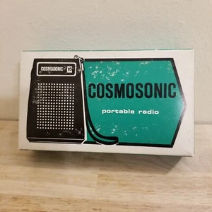 Vintage Cosmosonic Portable Radio, New Old Stock, Unused with original Battery - Picture 1 of 8