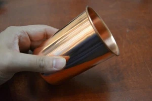 HANDMADE GENUINE COPPER DRINKING GLASS CUP #10648 - Picture 1 of 3