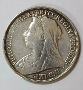 1896 Great Britain Victoria Crown 0.925 Silver Coin @ EF @ {KM#783} - Picture 1 of 5