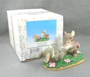 Charming Tails 2002 figura rosa cosquilleante 89/132 Fitz & Floyd - Imagen 1 de 6