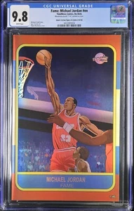 Michael Jordan Fame 1 Comic 1986 Fleer Rookie Card Foil Variant RC 01/45 CGC 9.8 - Picture 1 of 2