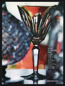 Waterford 1979 Crystal Light Fire Stars Sun Legend Boca Soplada Corte Impresión a Mano Anuncio - Imagen 1 de 3