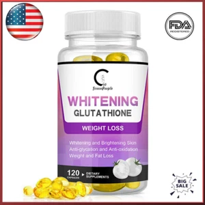 Best Glutathione Skin Whitening Pills Natural Anti Aging Supplement - 120 Pills - Picture 1 of 10