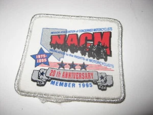 Vintage NACM Nevada Association MOTORCYCLISTS Anniversary PATCH - Picture 1 of 3