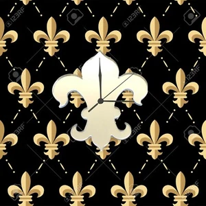 Fleur de lis Shaped Silent Tick Acrylic Clocks - Many Colours, Bespoke Made - Picture 1 of 6