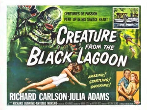1954 CREATURE FROM THE BLACK LAGOON VINTAGE MOVIE POSTER PRINT STYLE C 27x36 - Picture 1 of 7