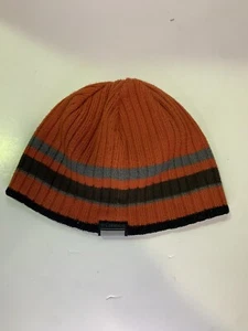 Columbia Orange Striped Knitted Wool Skiing Hat Unisex - Picture 1 of 3