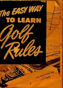 The Easy Way to Learn Golf Rules Booklet 1962 National Golf Foundation - Picture 1 of 4