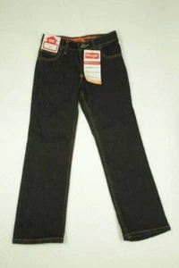 Boys Wrangler Jeans Size 5 Slim Straight Adjustable Waist Stretch Black Denim - Picture 1 of 4